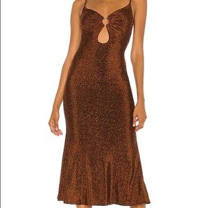 MISHA JOSETTE DRESS IN BURNT COPPER